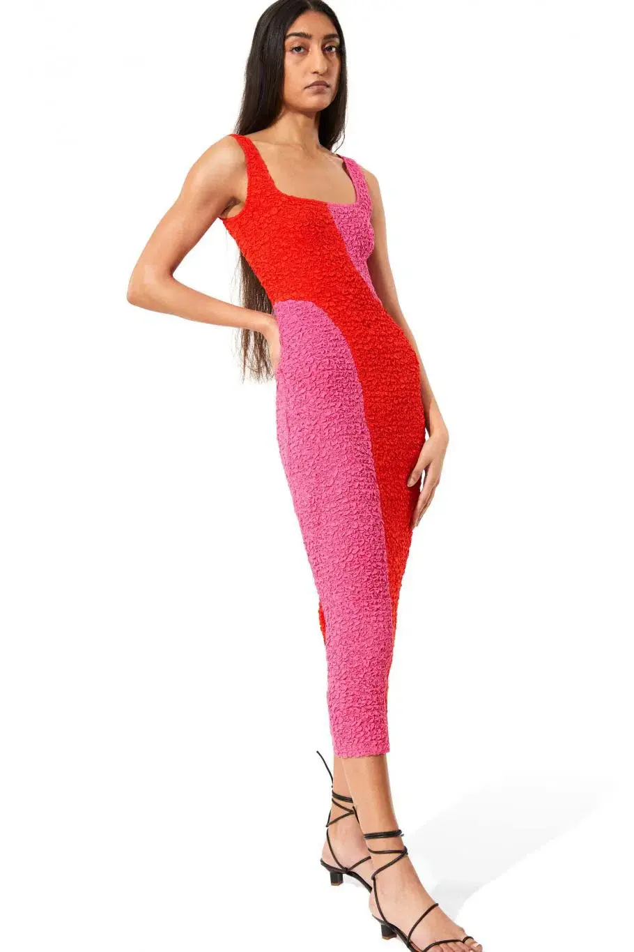 Mara Hoffman Sloan Dress Red Pink Size 8  - Image 4