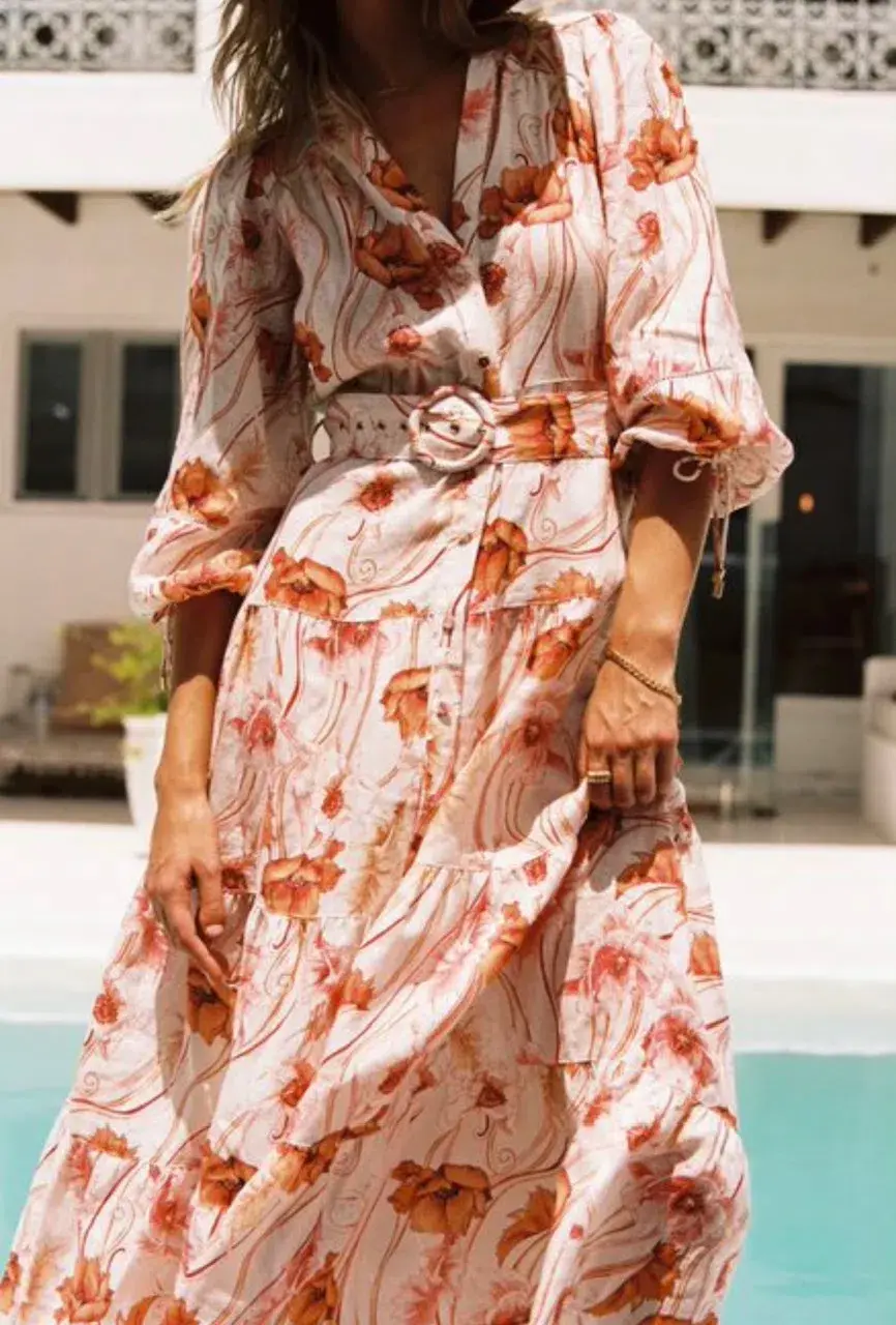 Kivari Penny Maxi Dress Print Size 12 - Image 3