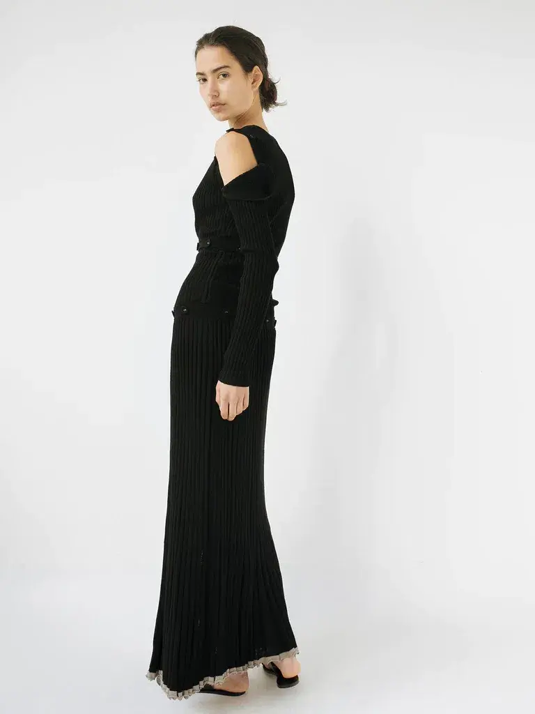 Christopher Esber Deconstructed Long Sleeve Dress Black Size 8  - Image 5