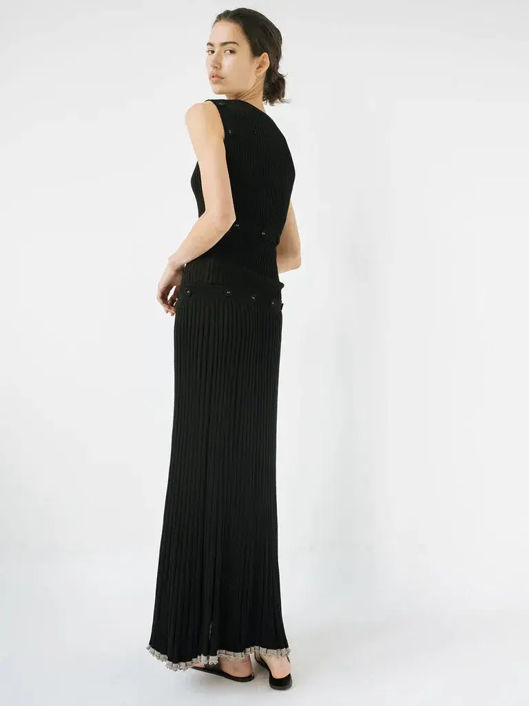 Christopher Esber Deconstructed Long Sleeve Dress Black Size 8  - Image 8