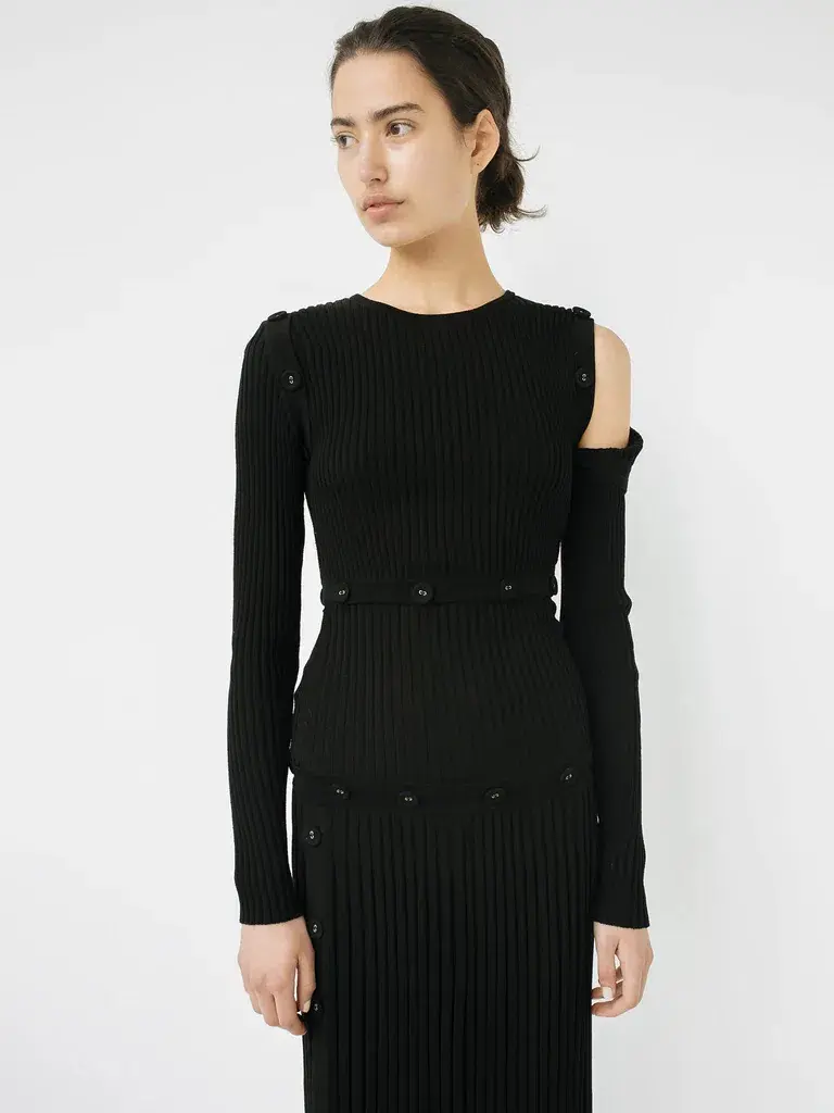 Christopher Esber Deconstructed Long Sleeve Dress Black Size 8  - Image 9
