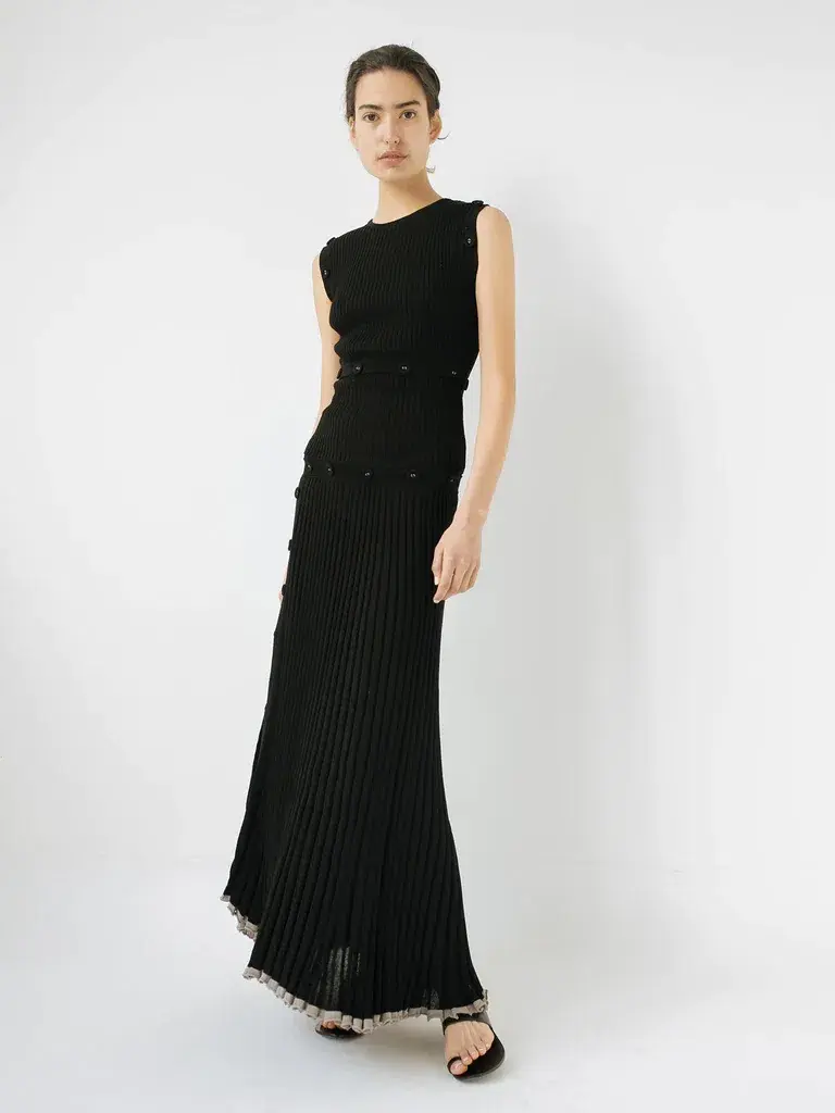Christopher Esber Deconstructed Long Sleeve Dress Black Size 8  - Image 6
