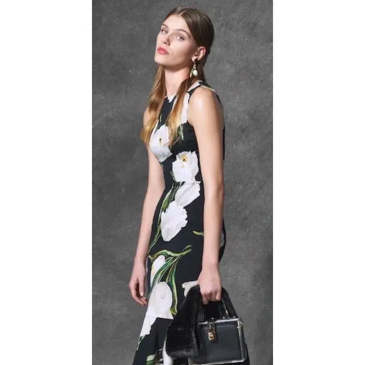 Dolce & Gabbana Tulip Print Dress Size 8 - Image 1
