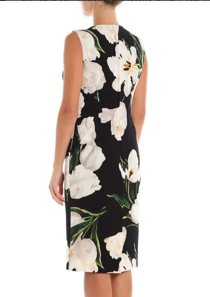Dolce & Gabbana Tulip Print Dress Size 8 - Image 4