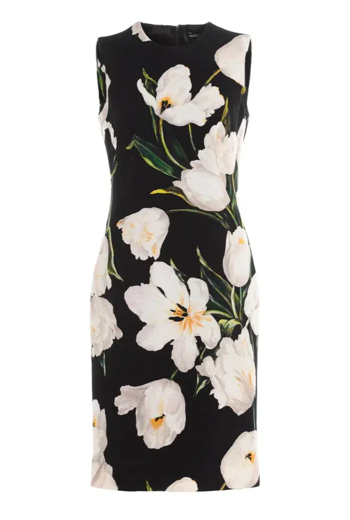 Dolce & Gabbana Tulip Print Dress Size 8 - Image 3