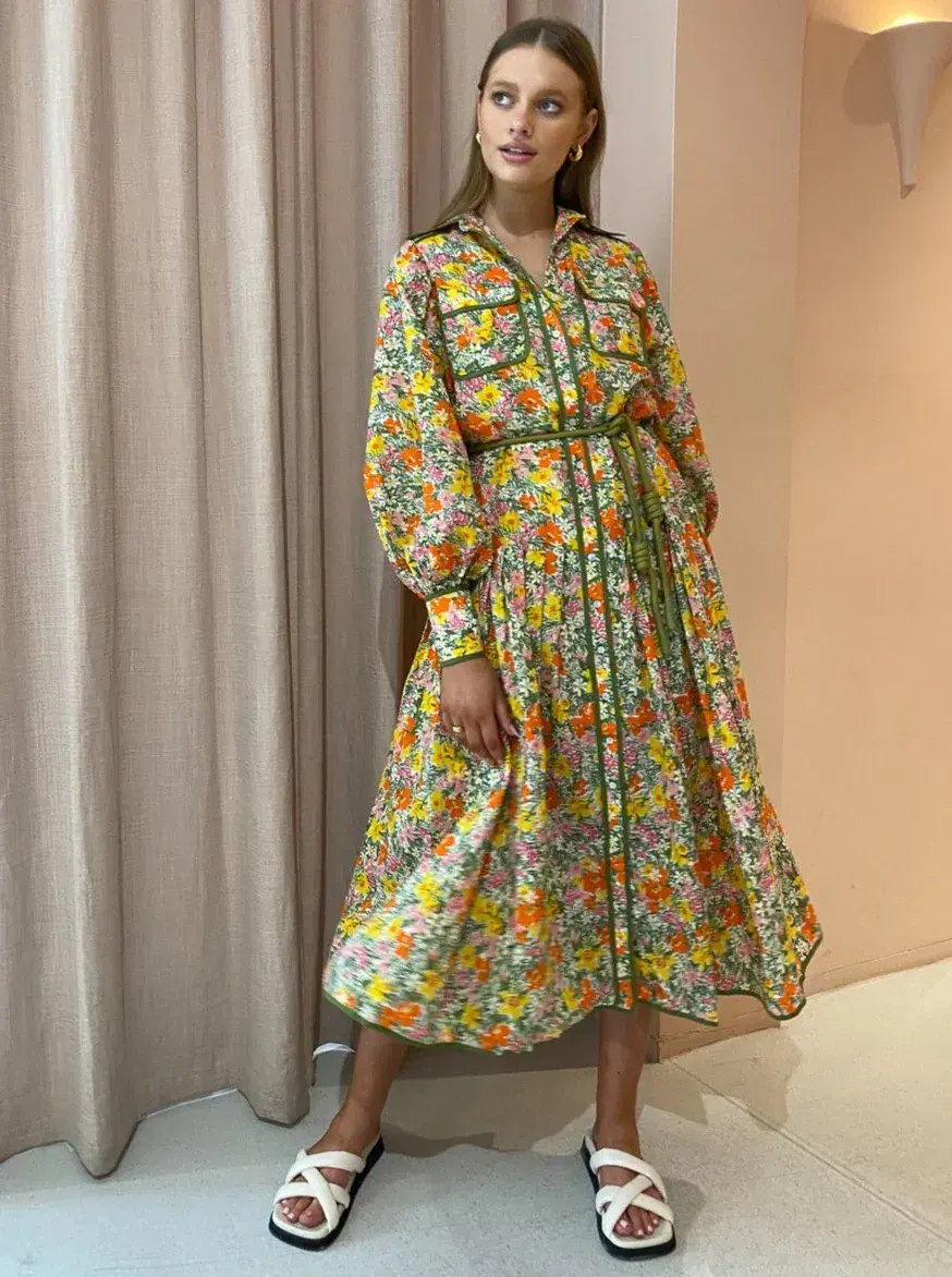 Alemais  Cabana Midi Shirtdress Print Size 12  - Image 1