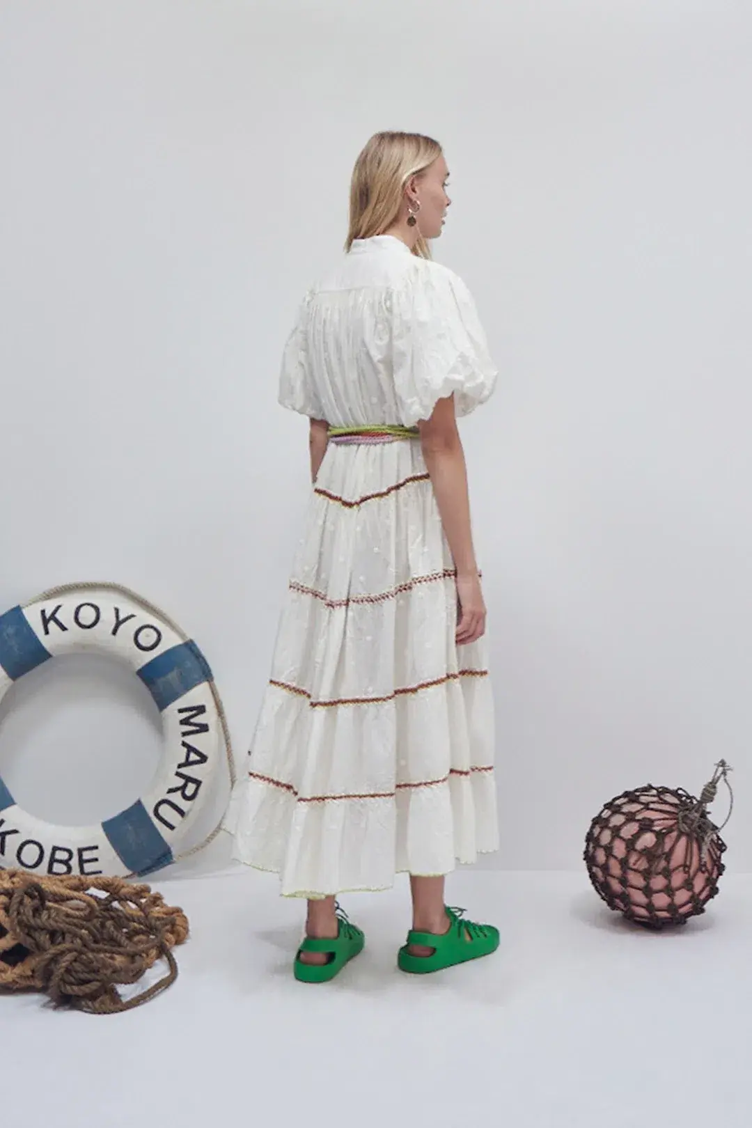 Alemais Giselle Embroidery Midi Dress White Size 14  - Image 2