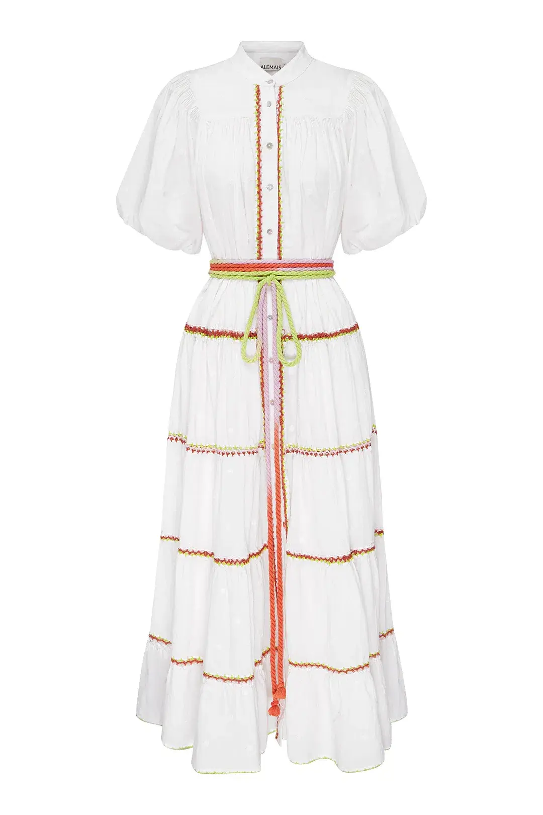 Alemais Giselle Embroidery Midi Dress White Size 14  - Image 4