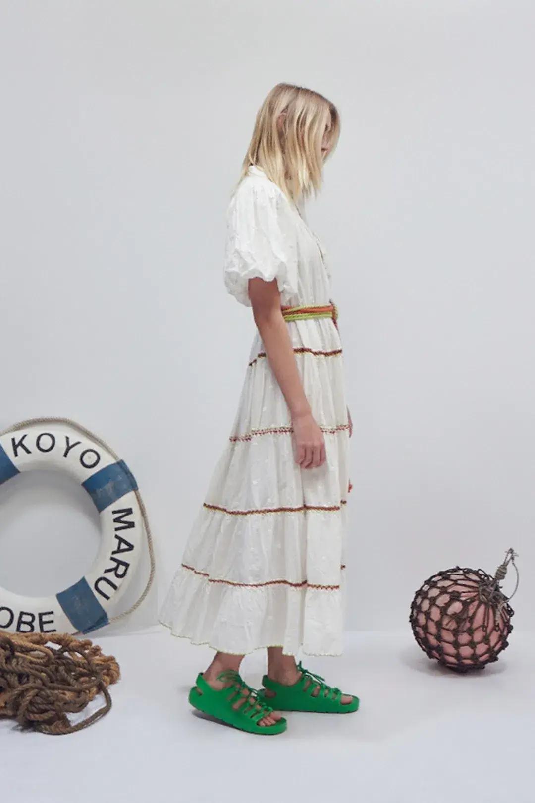 Alemais Giselle Embroidery Midi Dress White Size 14  - Image 3