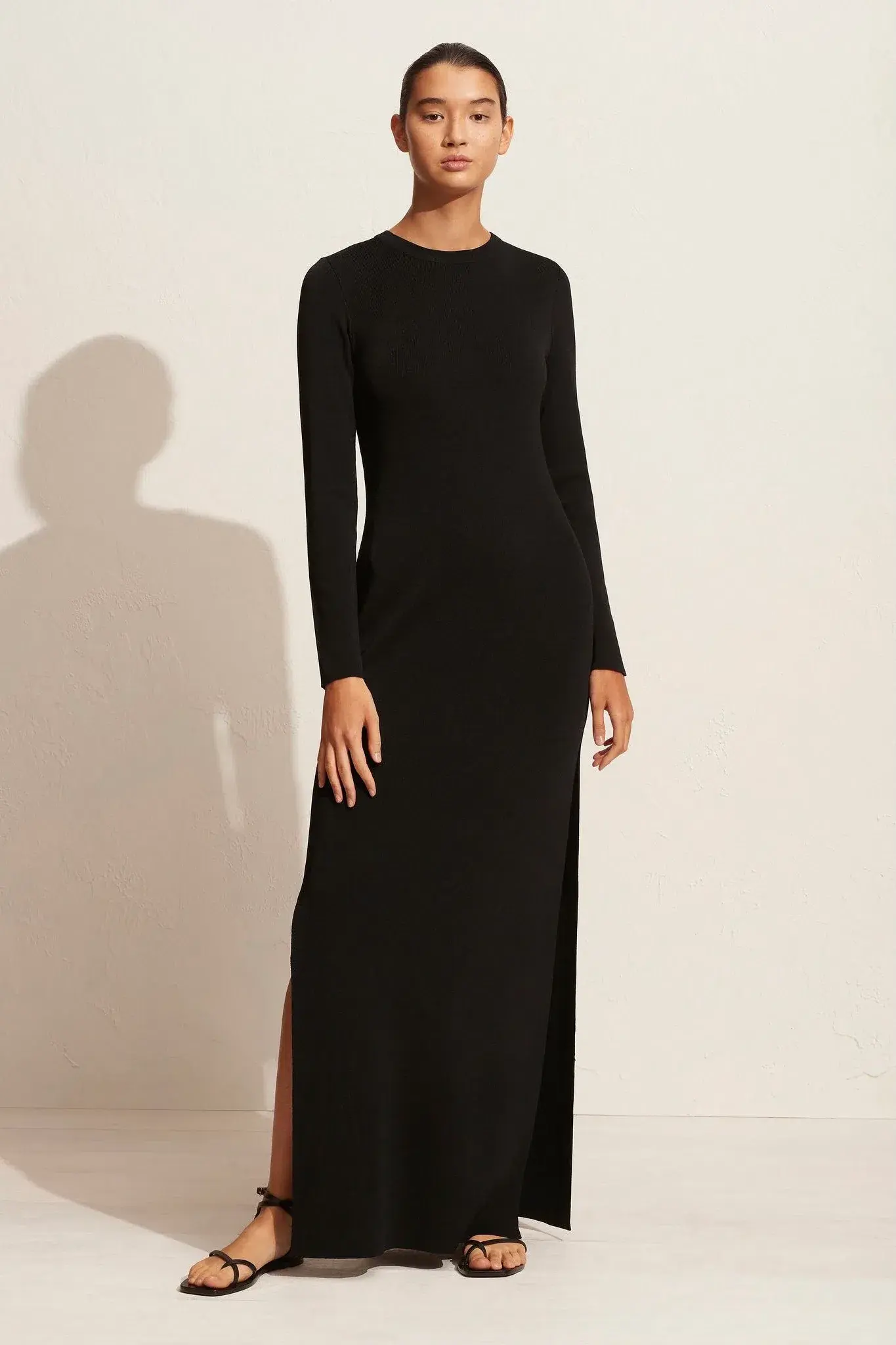 Matteau Long Sleeve Knit Dress Black Size 16  - Image 1