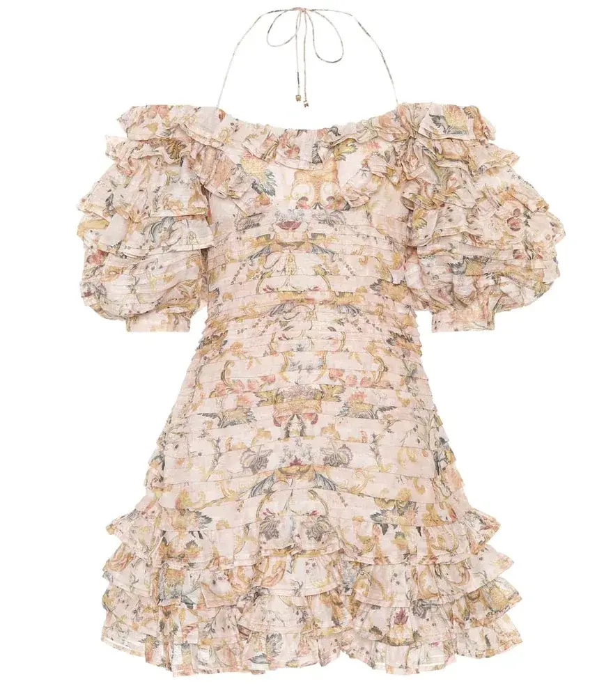 Zimmermann Painted Hearts Fold Dress Print Size 0 for rent on The Volte - main image