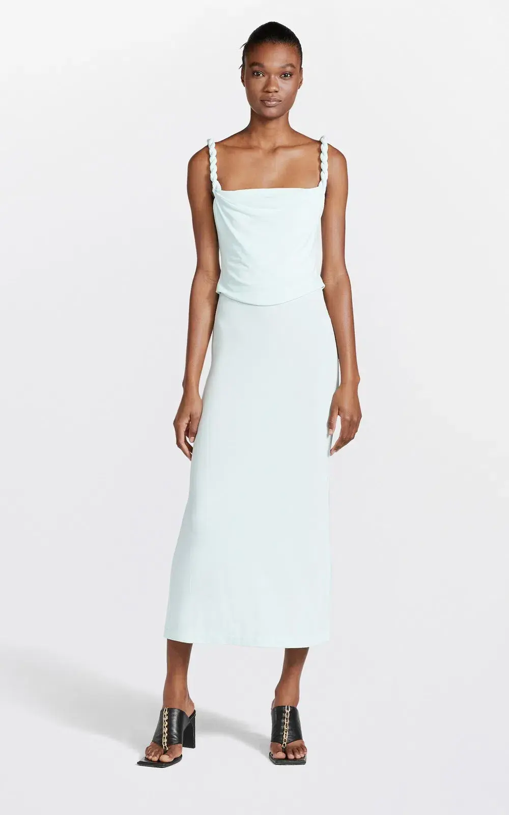 Dion Lee Rope Drape Dress Blue Size 8 - Image 1