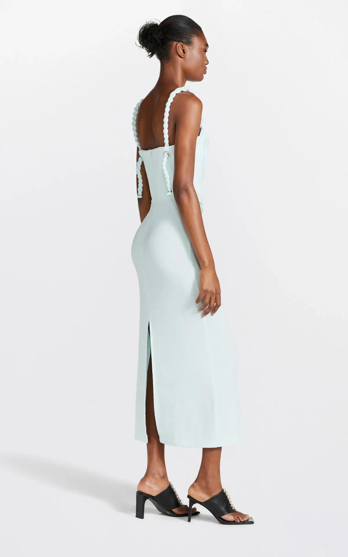 Dion Lee Rope Drape Dress Blue Size 8 - Image 2