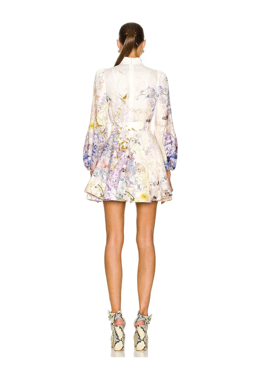 Zimmermann Rhythmic Buttoned Mini Dress Citrus Garden Size 1 / Au 10 - Image 2