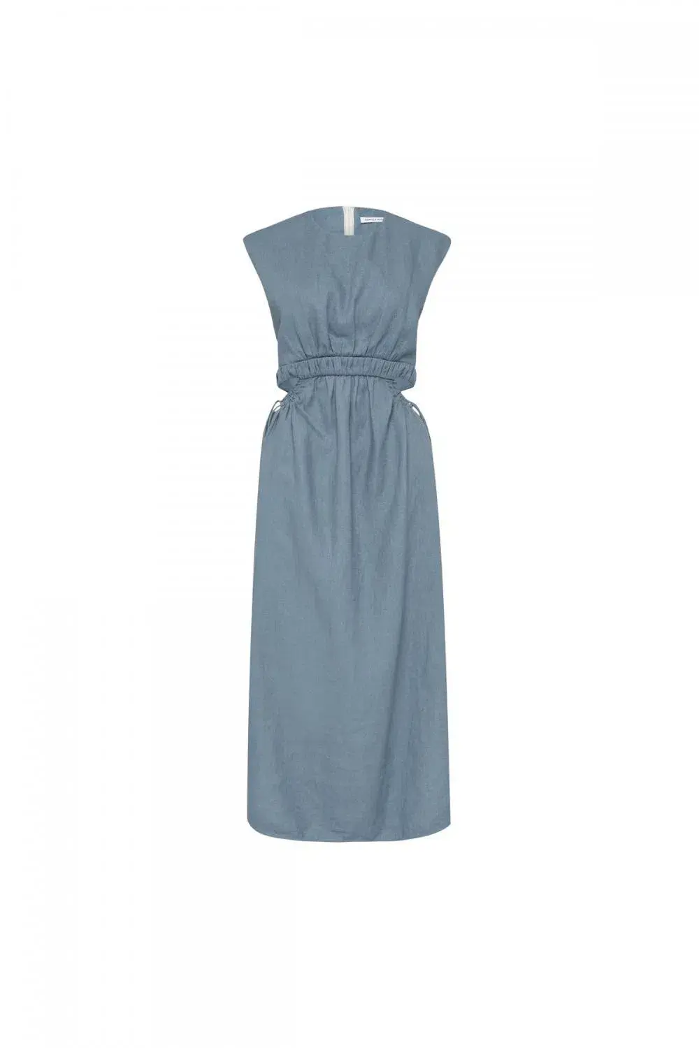Camilla and Marc Cora Midi Dress in Dusty Blue Size 10 - Image 4