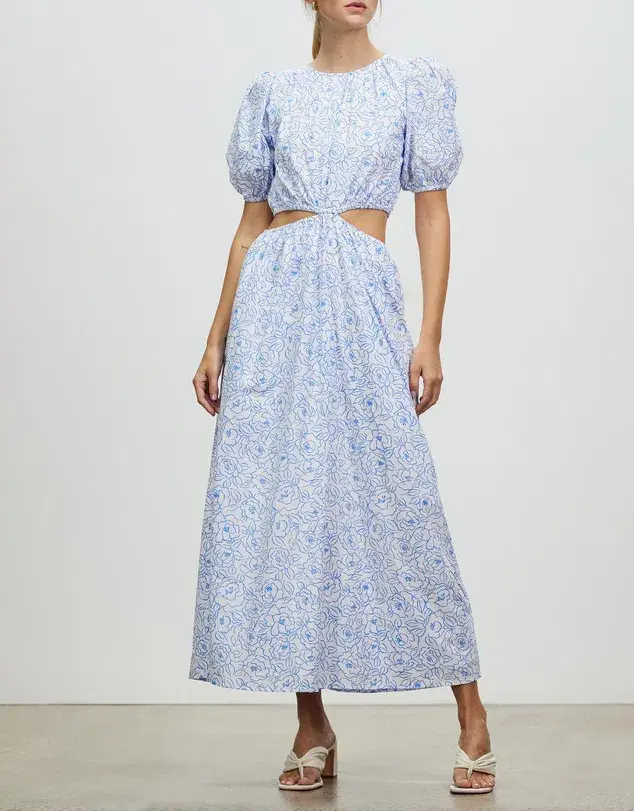 Faithful the Brand Alessandria Midi Dress Print Size 12 - Image 2