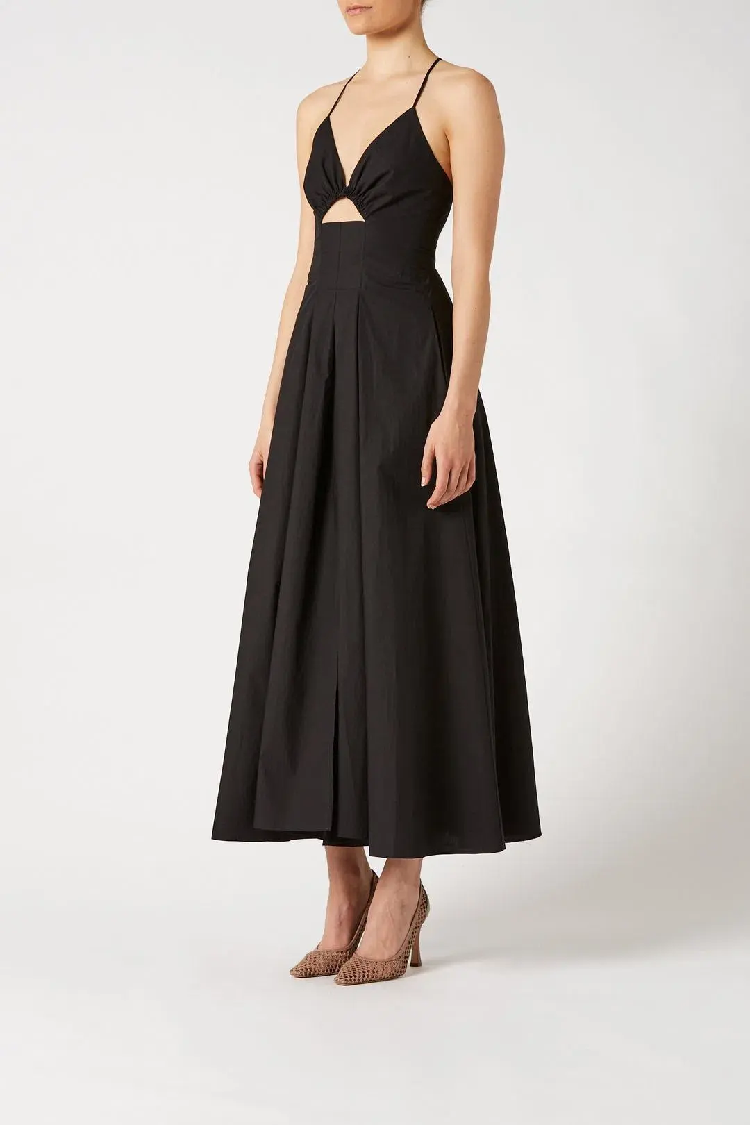 Scanlan Theodore Cotton Strappy Dress Black Size 6 - Image 4
