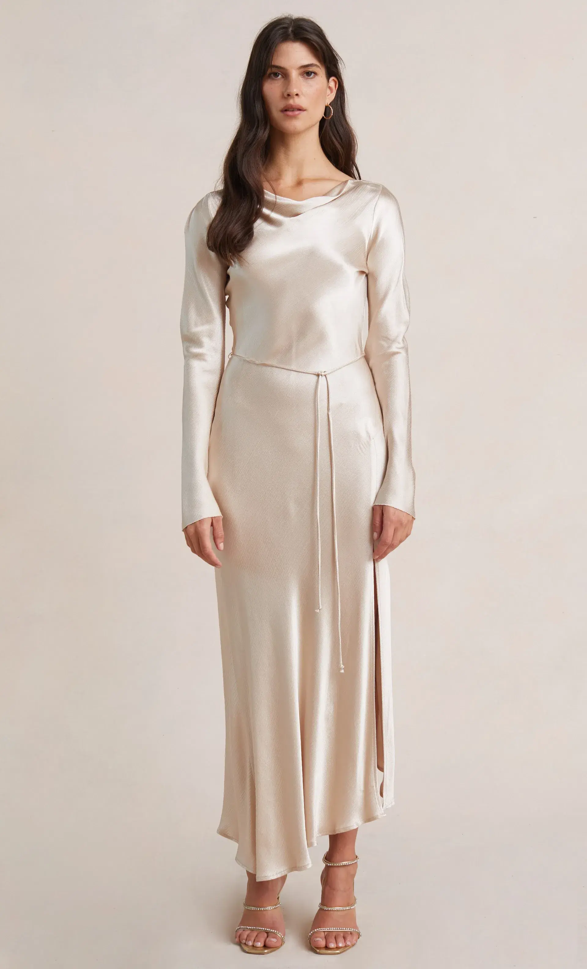 Bec & Bridge Moon Dance Long Sleeve Maxi Dress in Sand Size 6  - Image 1