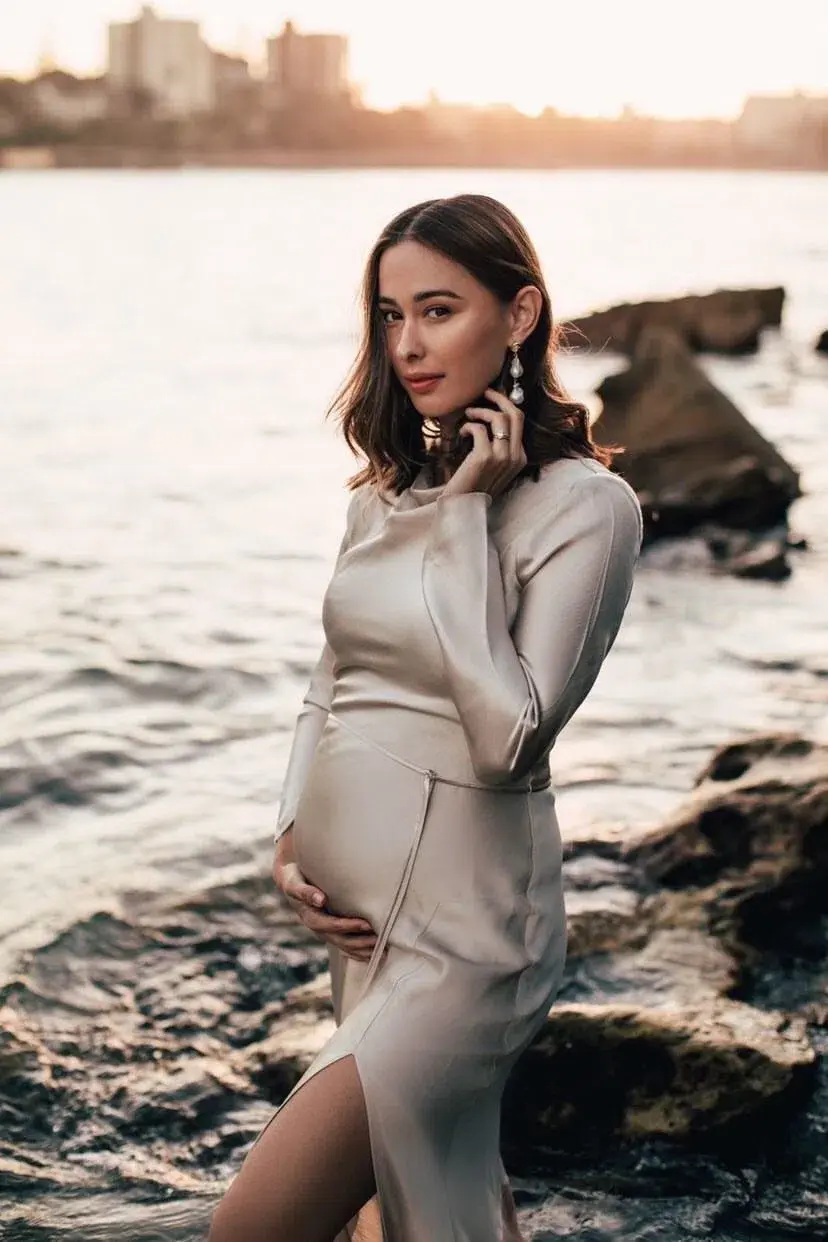 Bec & Bridge Moon Dance Long Sleeve Maxi Dress in Sand Size 6  for rent on The Volte - main image