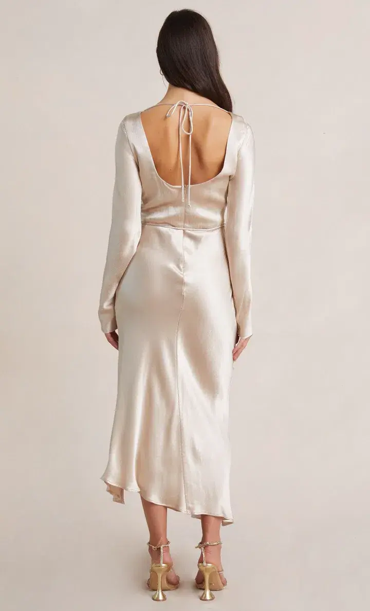 Bec & Bridge Moon Dance Long Sleeve Maxi Dress in Sand Size 6  for rent on The Volte - main image
