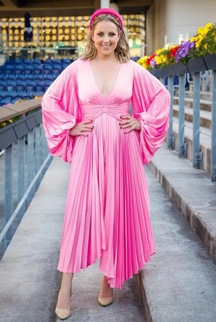 Acler Palms Dress Confetti Pink Size 12 for rent on The Volte - main image