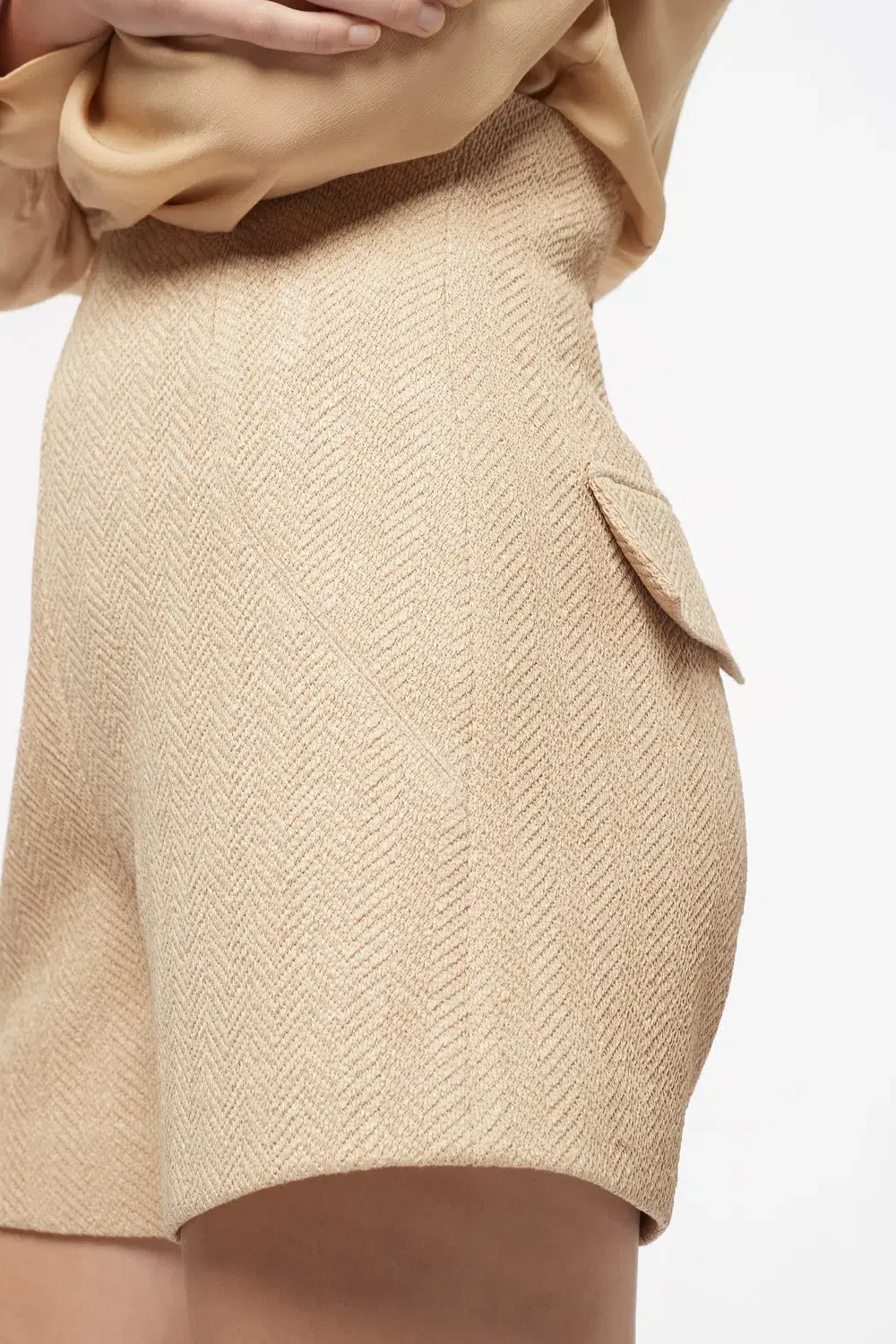 Manning Cartell French Kiss A Line Short Beige Size AU 10 - Image 2