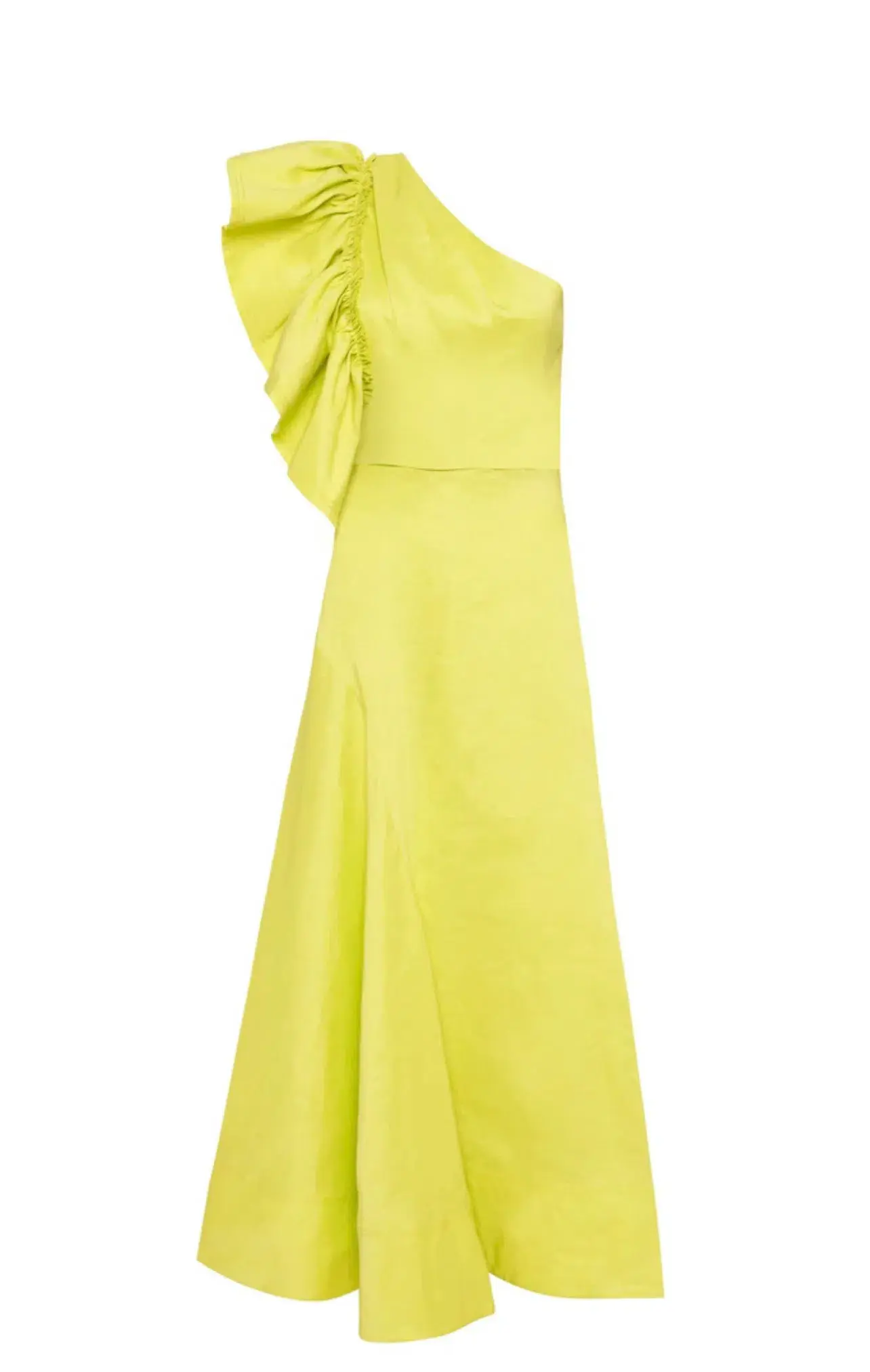 Aje Bonjour Asymmetric Midi Dress Green Size 8 - Image 3