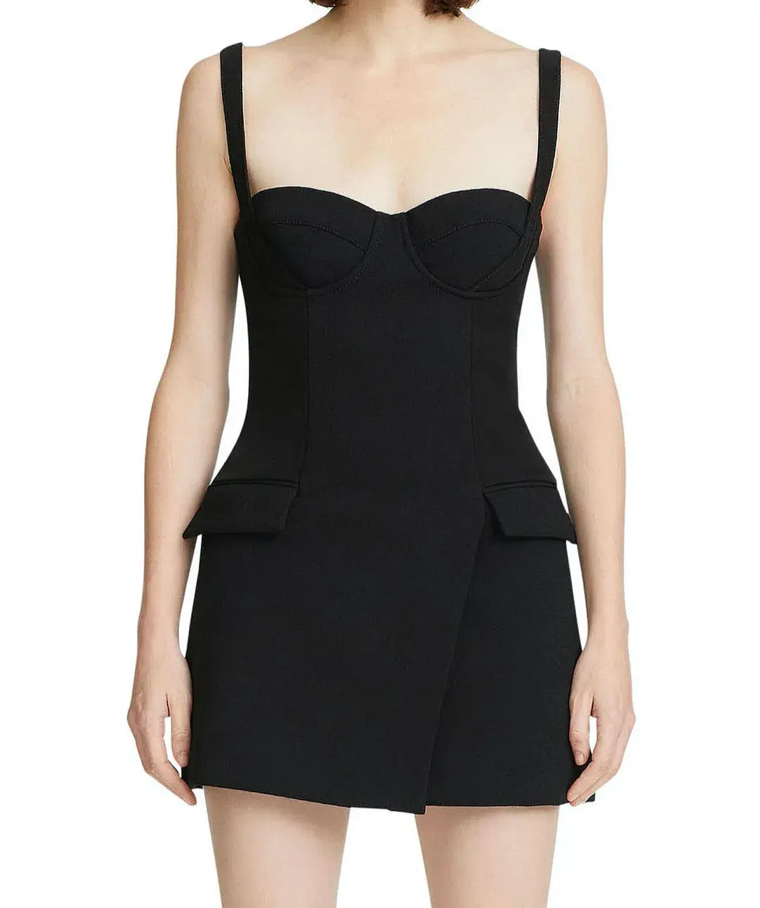 Dion Lee Belted Strap Bustier Mini Dress Black Size 8  - Image 2