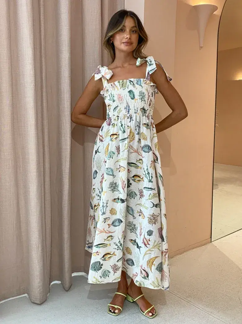 Alemais Wanda Midi Sundress Print Size 10  - Image 1