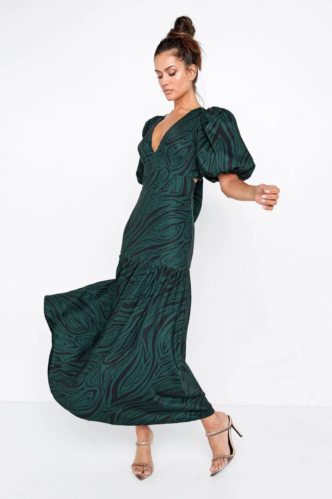 Mossman Dark Paradise Maxi Dress Green Size 8 - Image 4