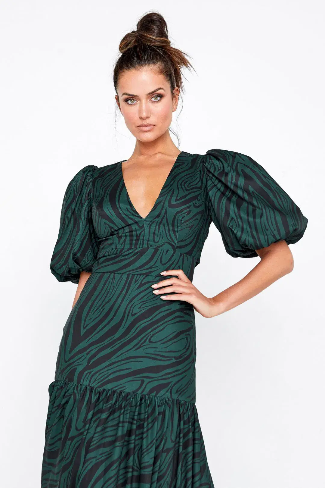 Mossman Dark Paradise Maxi Dress Green Size 8 - Image 2