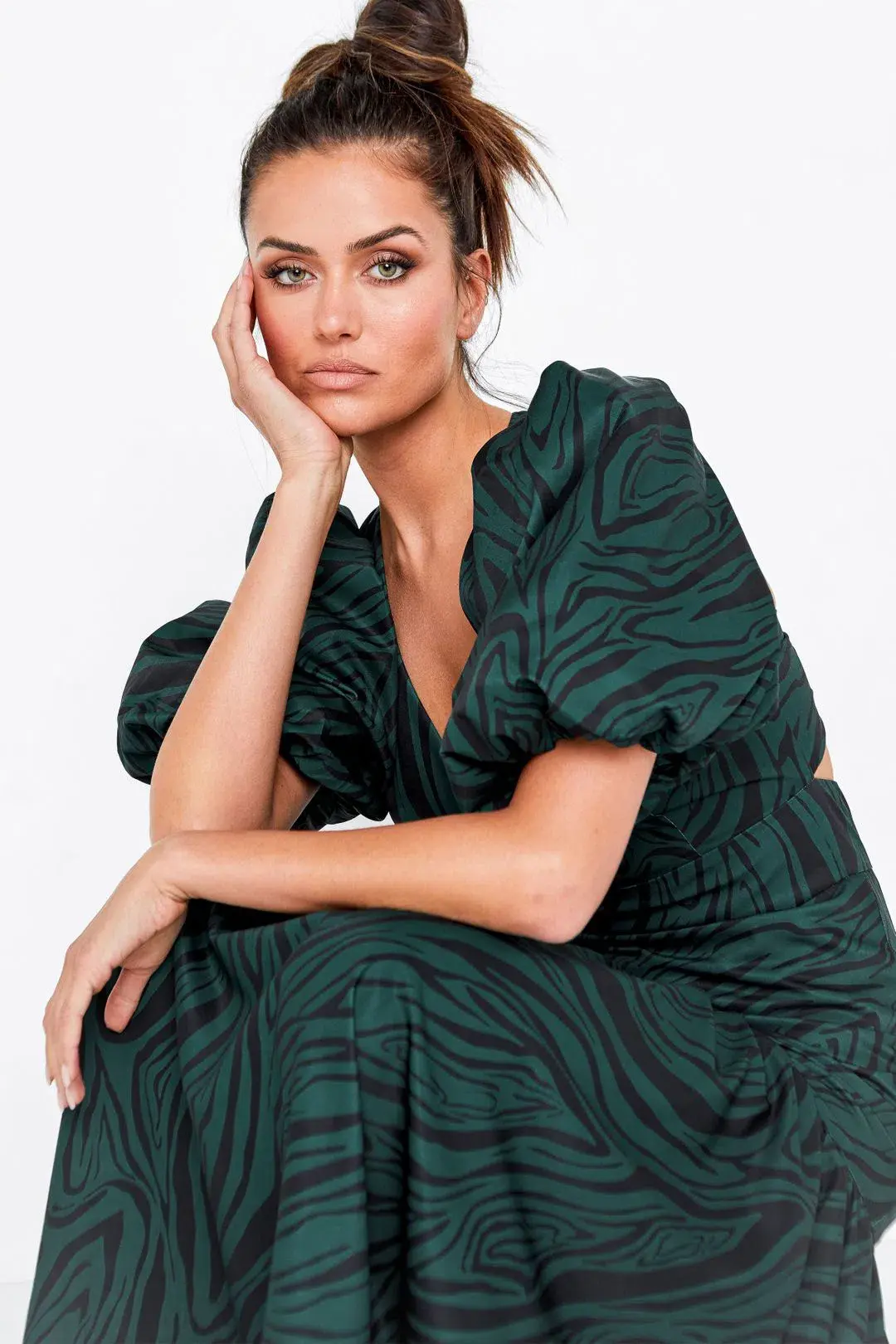 Mossman Dark Paradise Maxi Dress Green Size 8 - Image 3