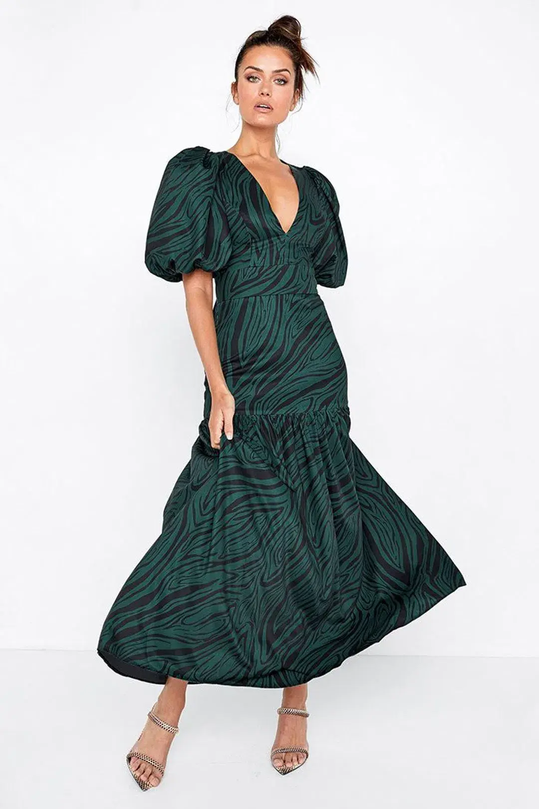 Mossman Dark Paradise Maxi Dress Green Size 8 - Image 5