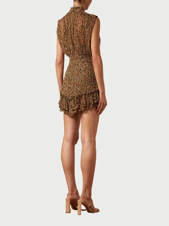 Shona Joy Paloma Sleeveless Mini Dress Print Size 8 - Image 3