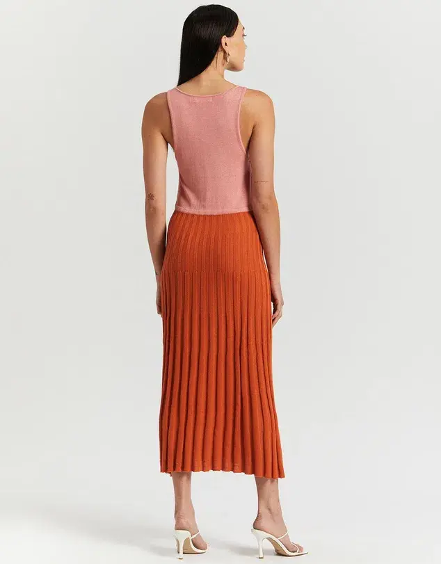Andean Collective Tamika Dress Pink/Orange Size 8 - Image 3