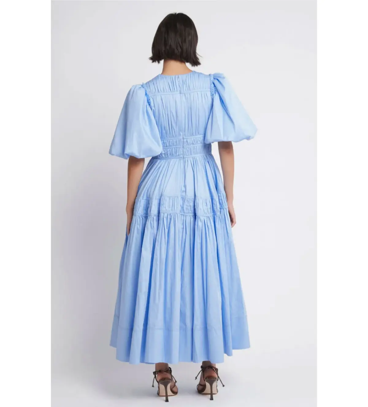 Aje Fallingwater Gathered Midi Dress Blue Size 6 - Image 2