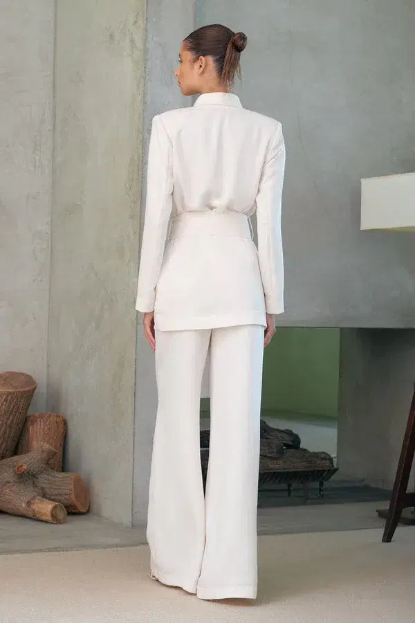 MISHA Liam Blazer Set Ivory Size 8/S - Image 3