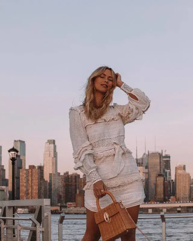 Spell Suki Mini Party Dress Cream Size M for rent on The Volte - main image