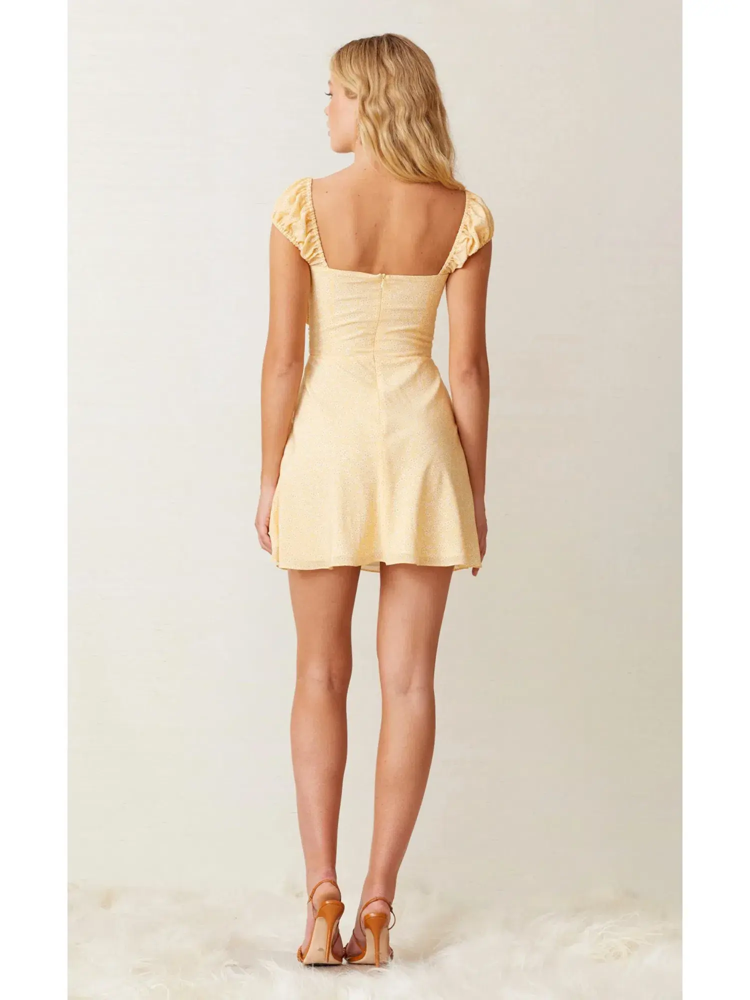 Bec & Bridge Butter Daisy Mini Dress Yellow Size AU 6 - Image 2