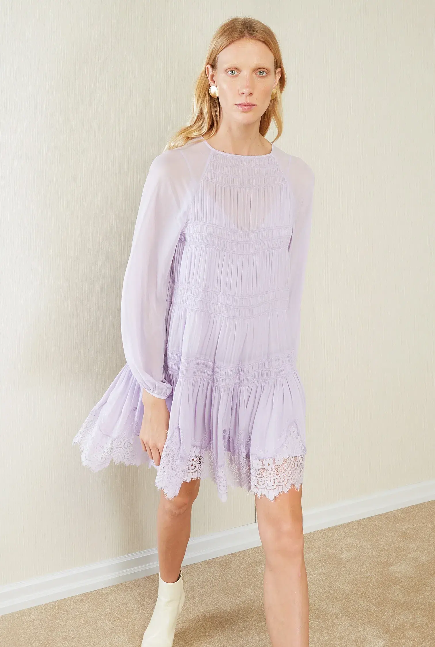 Magali Pascal Dalia Dress Lavender Size M - Image 1