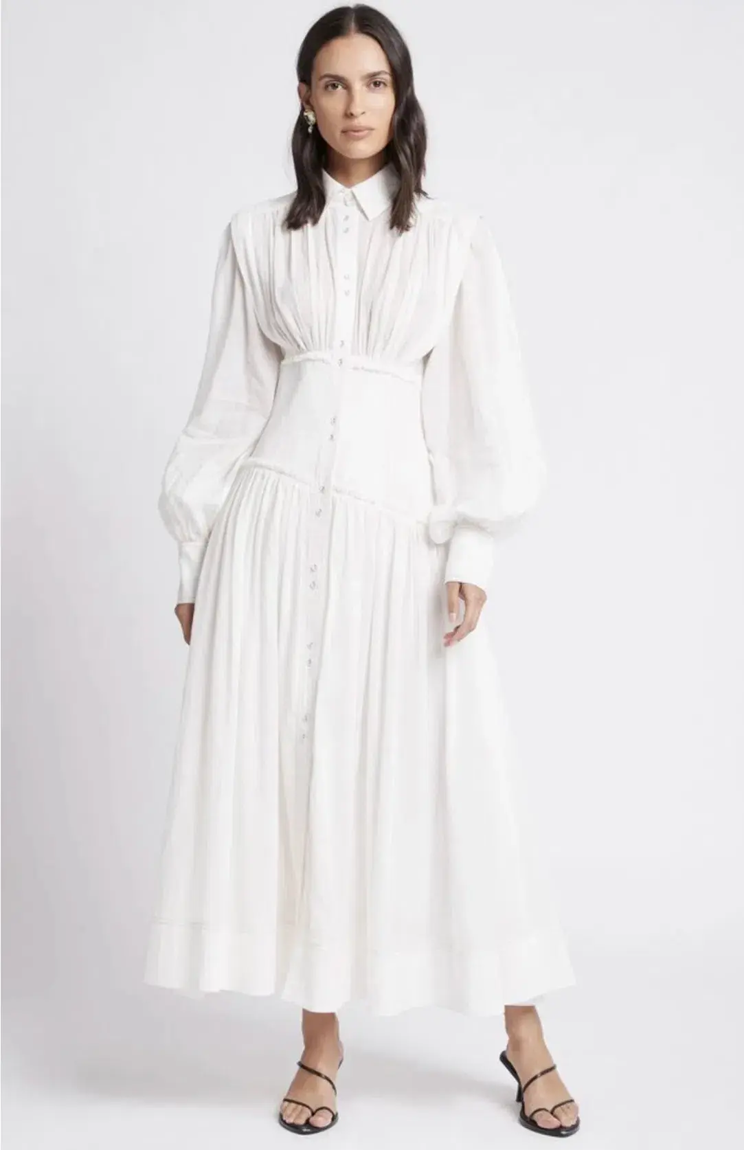 Aje Utopia Long Sleeve Dress White Size 6 - Image 2