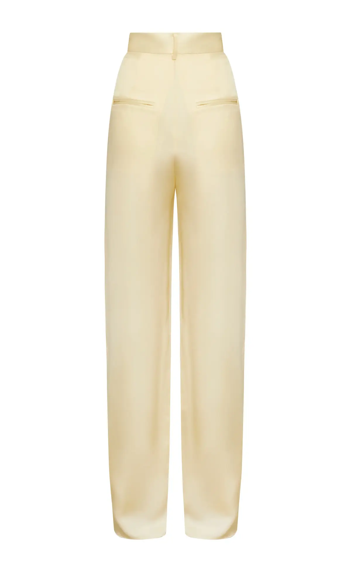 Michael Lo Sordo Relaxed Silk Boy Pants Pale Yellow Size AU 4 - Image 5