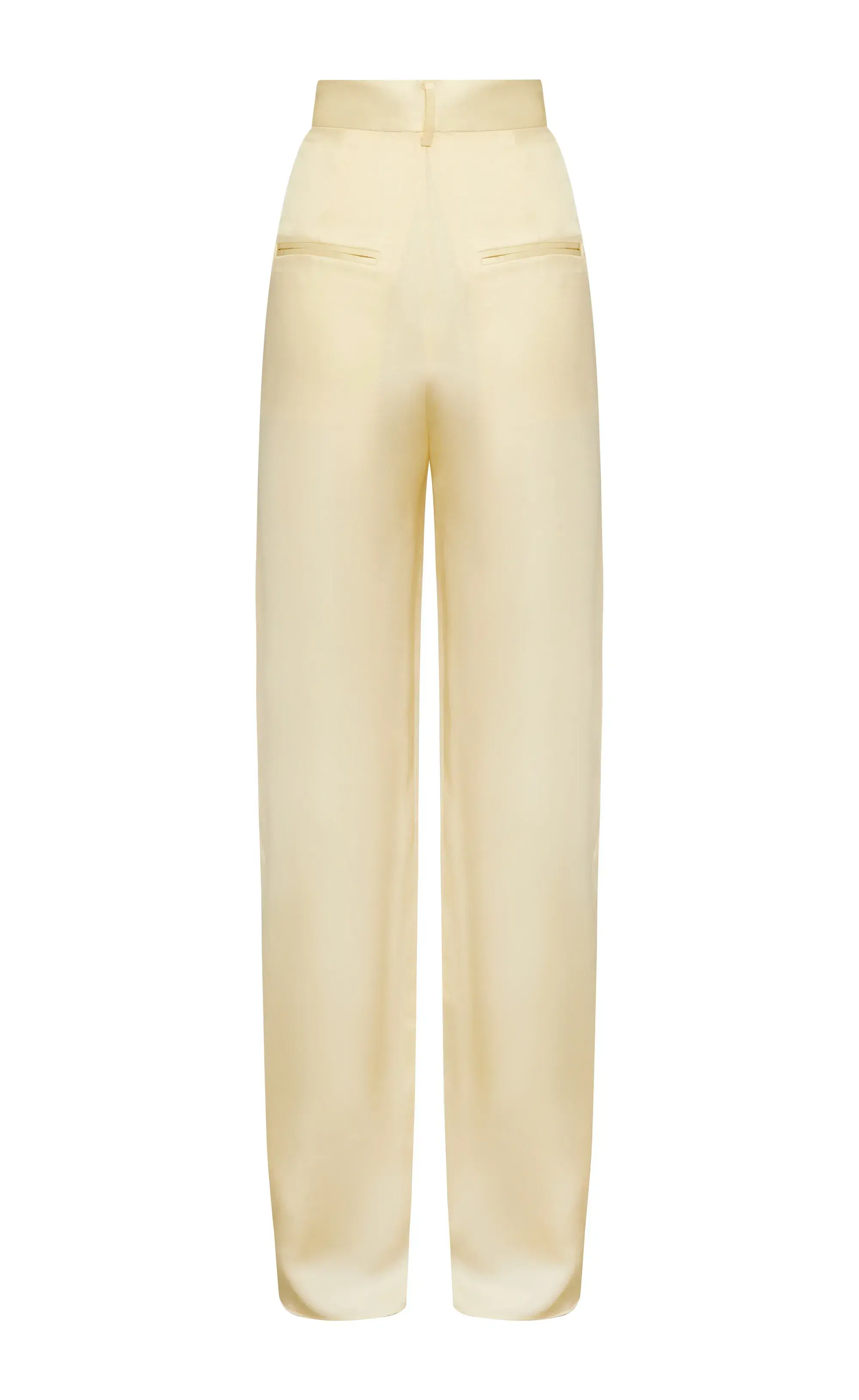 Michael Lo Sordo Relaxed Silk Boy Pants Pale Yellow Size AU 4 - Image 5