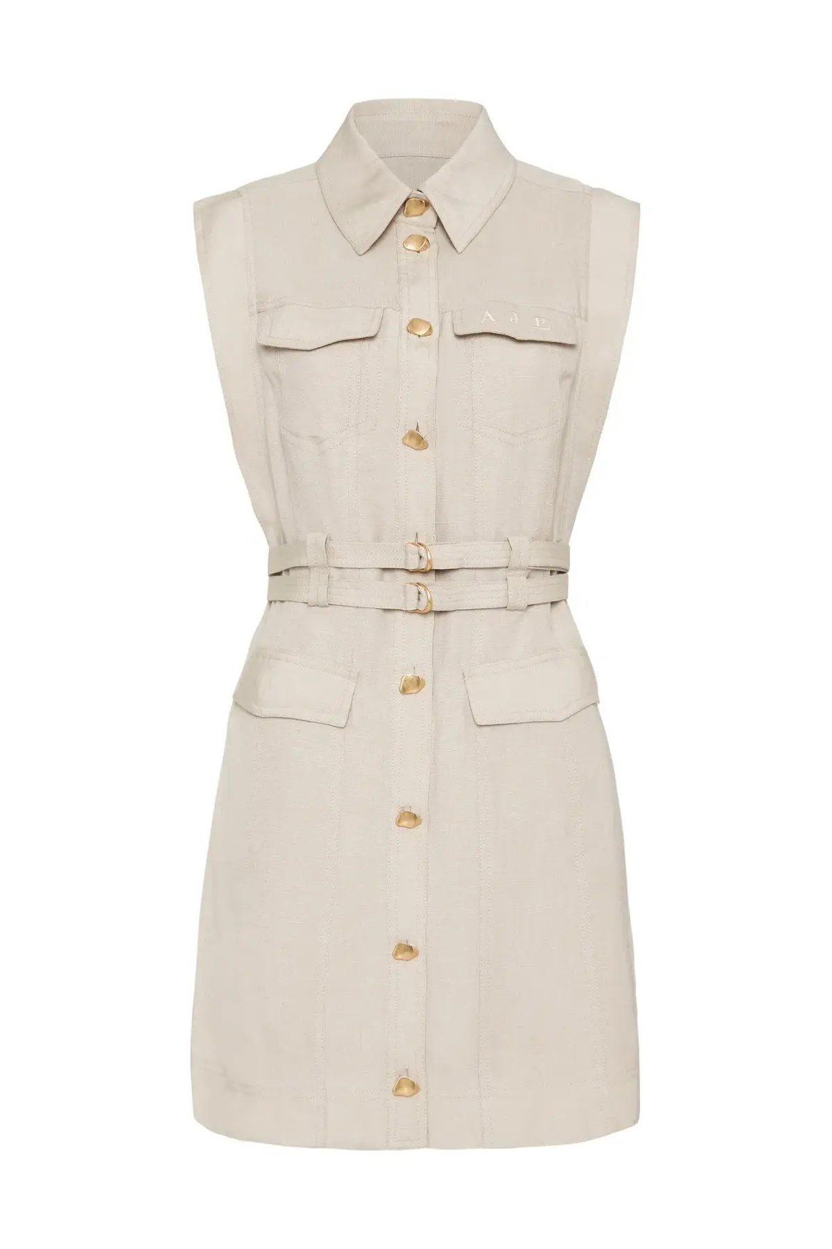 Aje Evermore Pocket Dress Beige Size 12 - Image 2