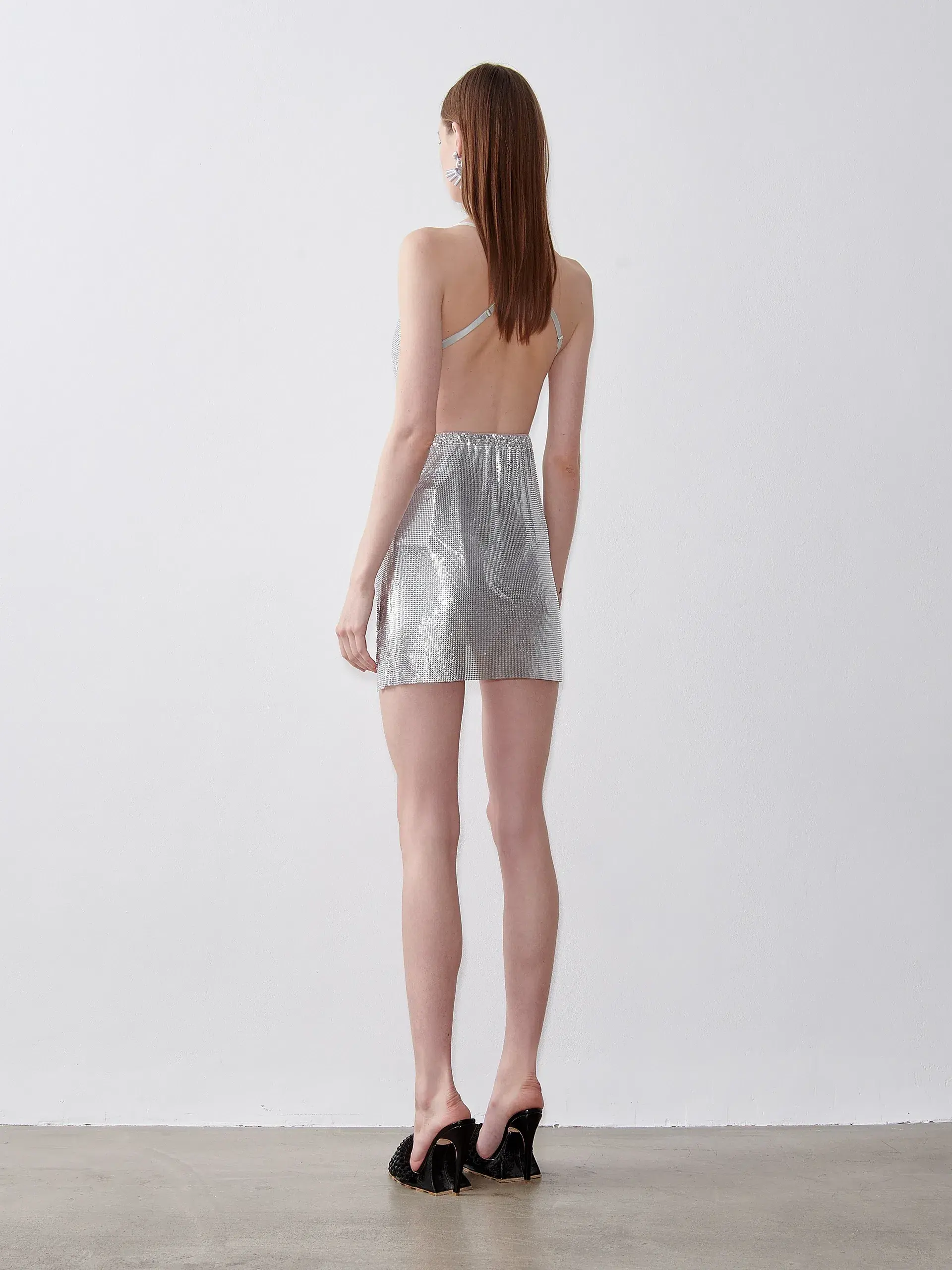 Poster Girl Adrianne Mini Dress Silver Size 8 - Image 2