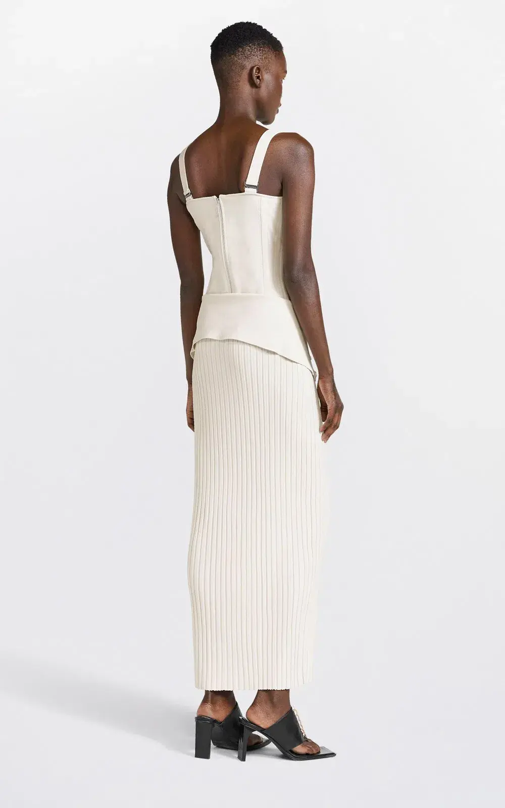 Dion Lee Lace Up Eyelet Skirt and Top Set Beige Size 6 - Image 5
