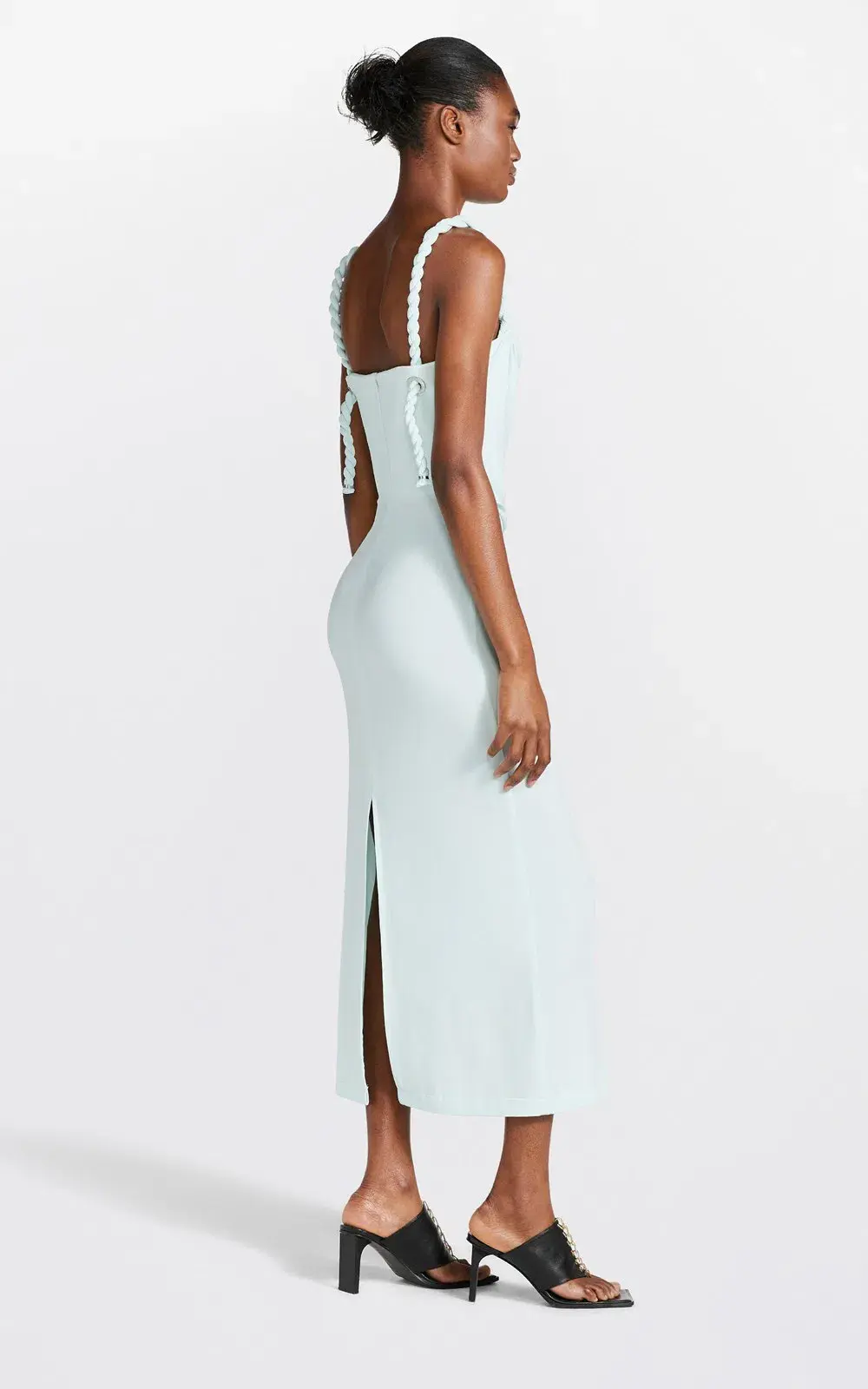 Dion Lee Rope Drape Dress Blue Size 10 - Image 2