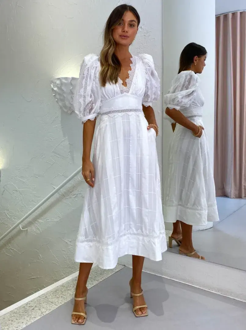 Acler Grampian Dress White Size 10 - Image 5