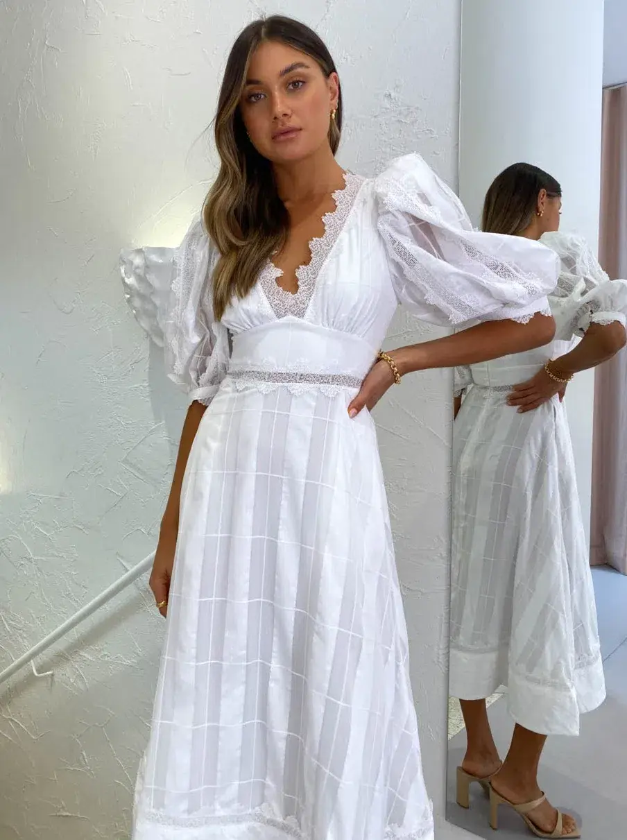 Acler Grampian Dress White Size 10 - Image 7