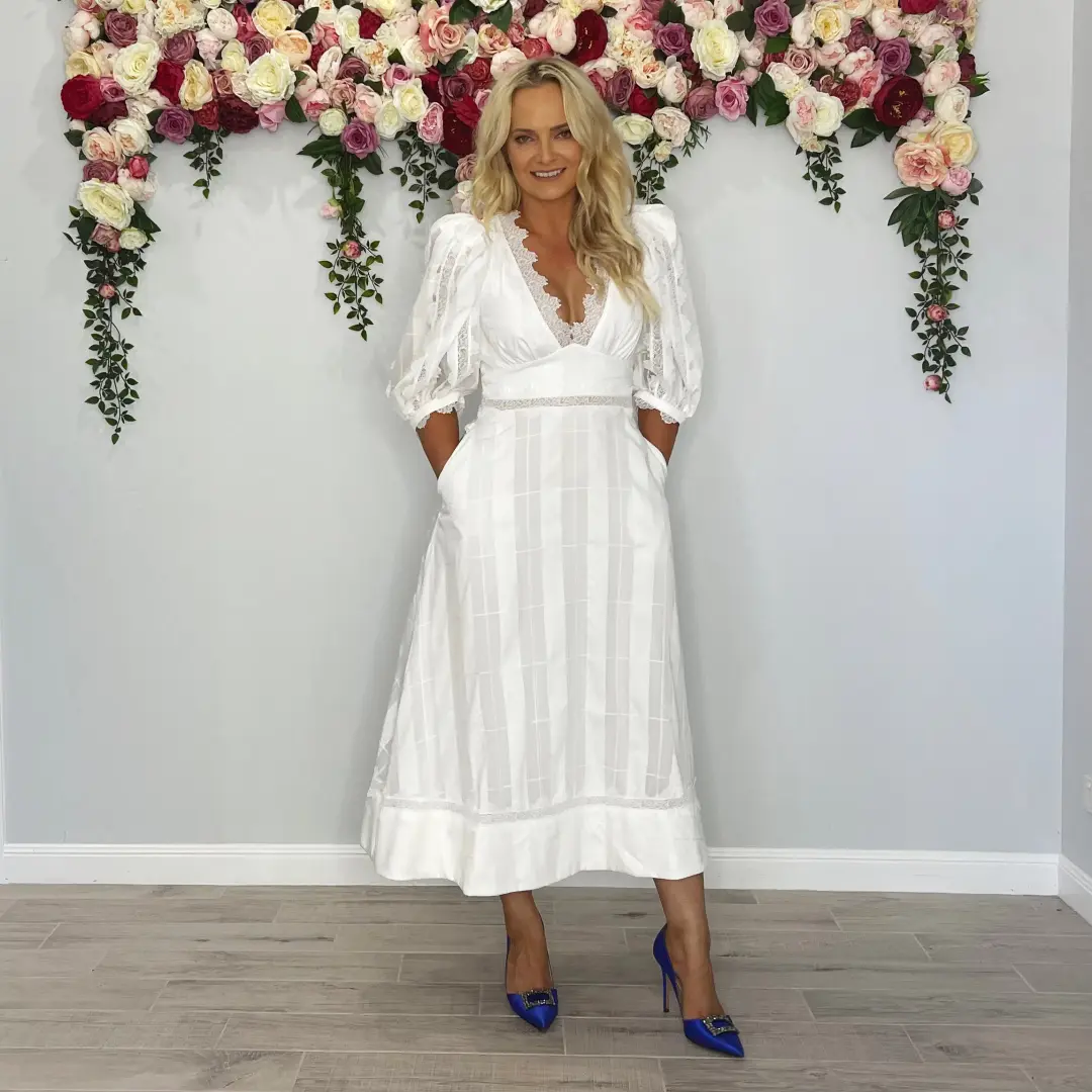 Acler Grampian Dress White Size 10 for rent on The Volte - main image